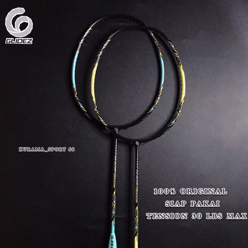 RAKET BADMINTON ORIGINAL GLIDEZ THURSTER DRAGON FREE TAS DAN GRIP
