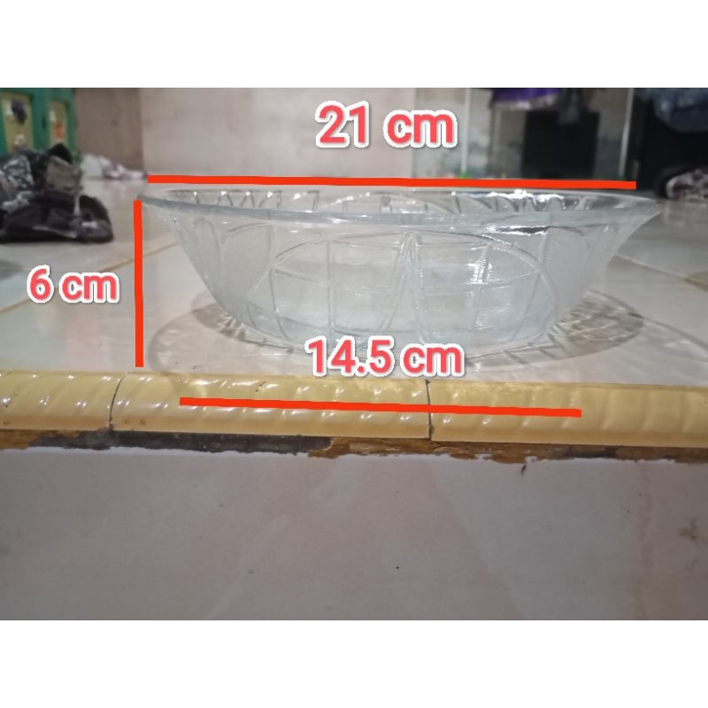 barang antik mangkok kaca tebal