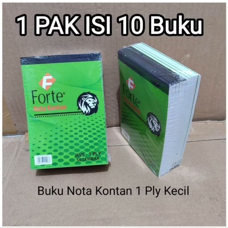 

1 Pak Nota Kontan 1 Ply Isi 10 Buku ( Forte )