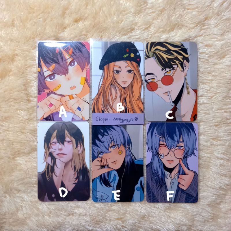[Tokyo Revengers] unofficial photocard Haitani Ran Rindou Hanma Yuzuha by shi_rohebi 6baji