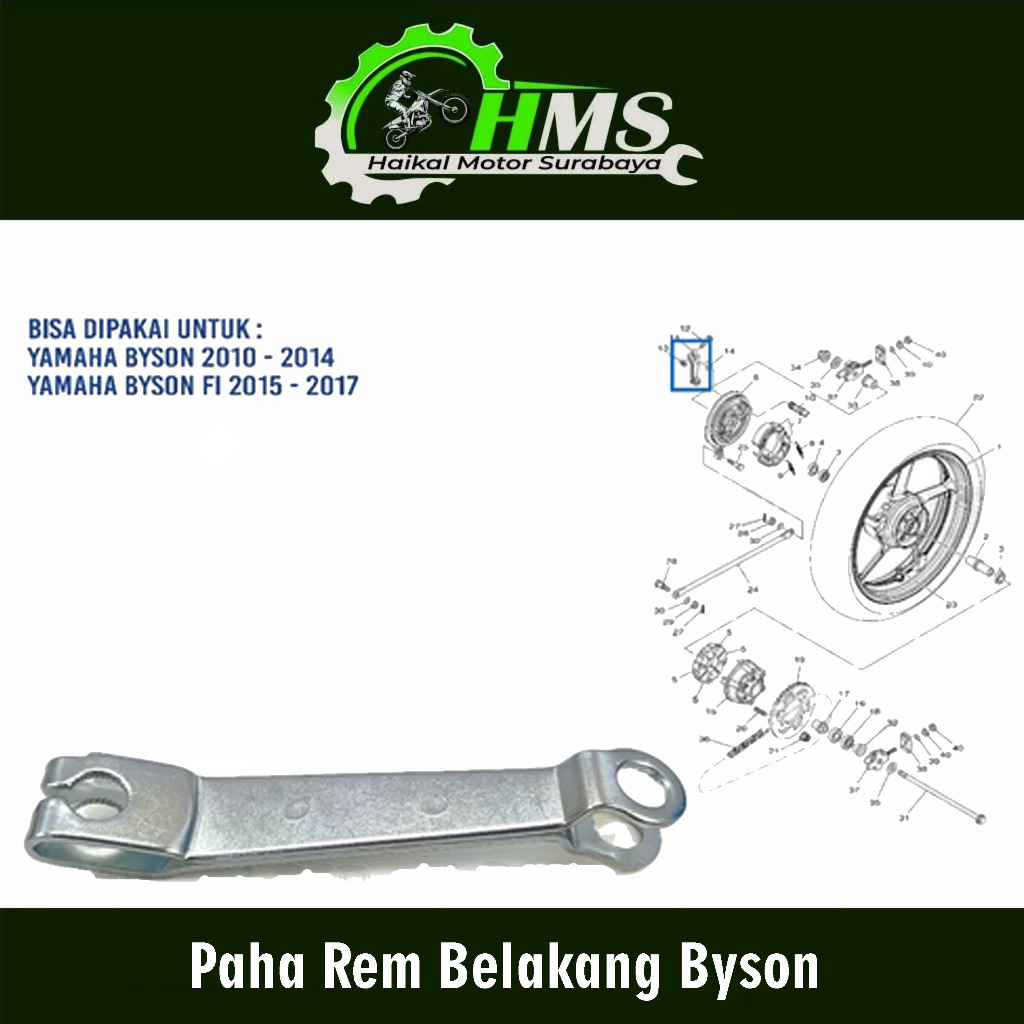 Paha Rem Belakang Byson - Tarikan Ayunan Tuas Kawat Rem Rim Yamaha Byson Bison Fi