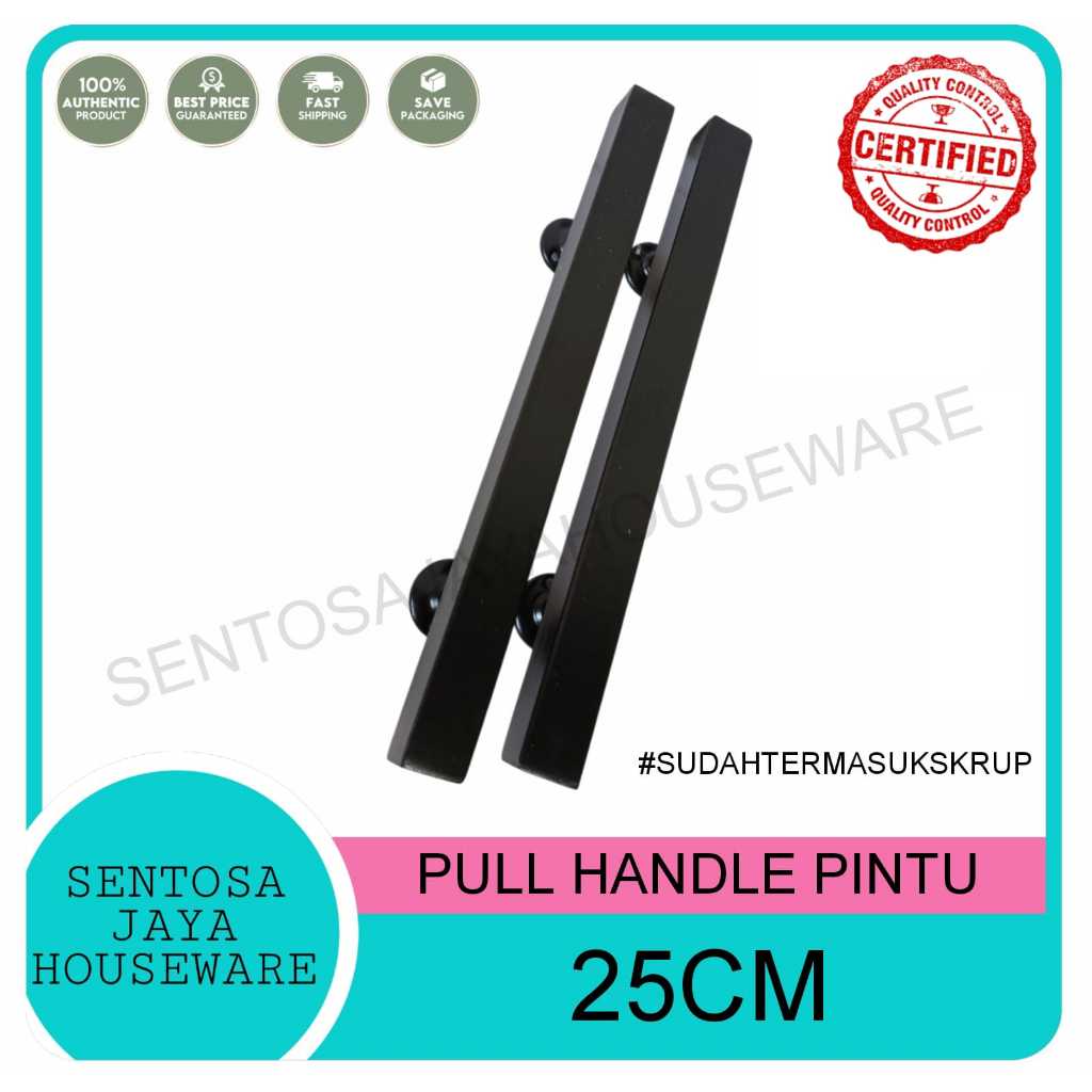 TARIKAN PINTU RUMAH HITAM STAINLESS / PULL HANDLE GAGANG PINTU HITAM STAINLESS 25CM