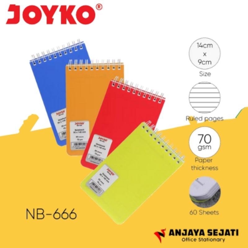

Notebook A6 Joyko NB 666 | Buku tulis bergaris