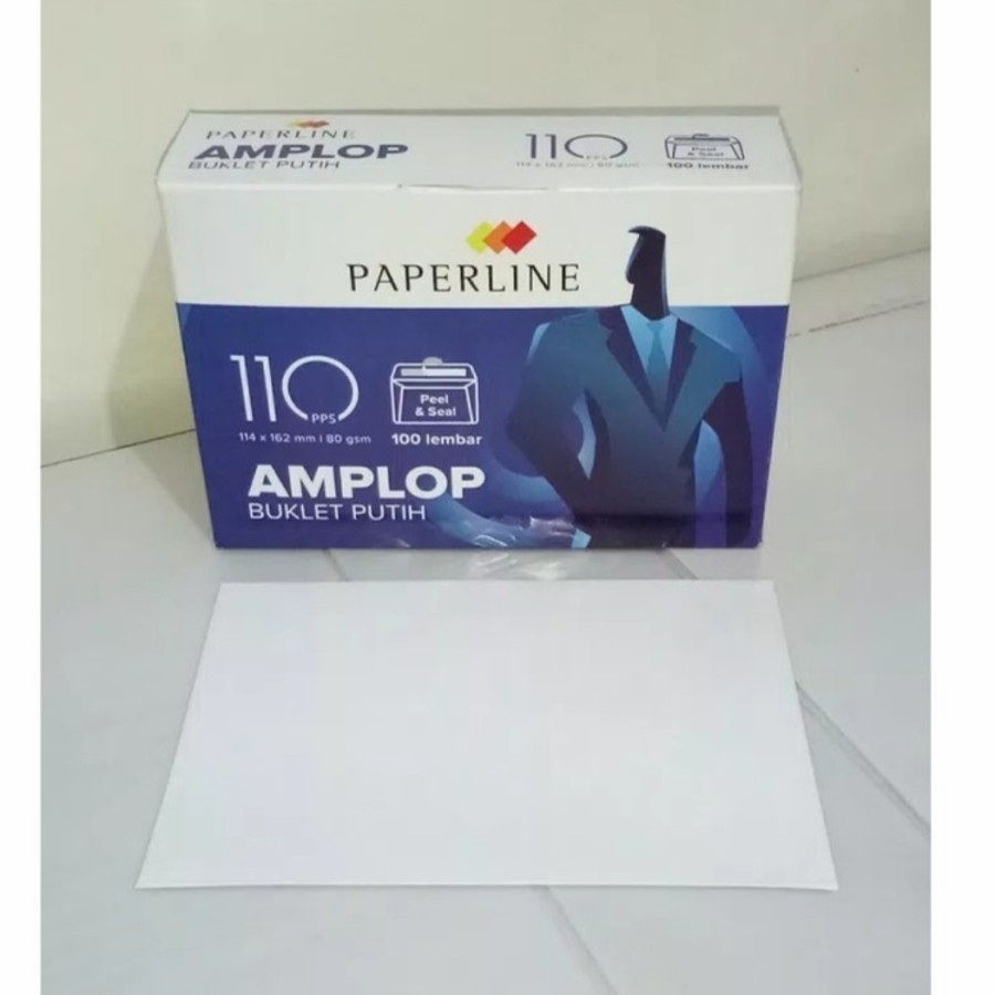

Amplop Putih PAPERLINE 110 PPS Lem / Perekat
