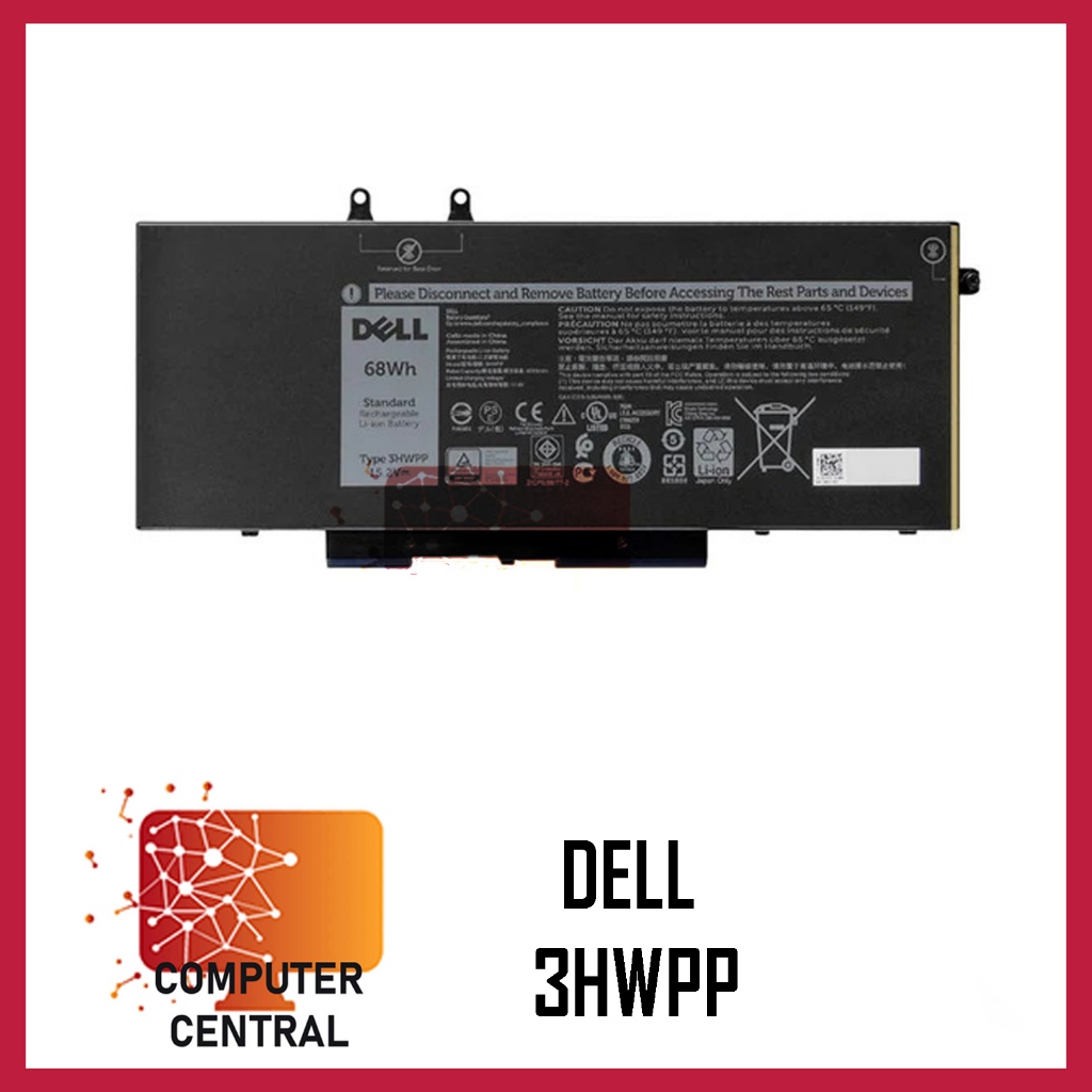 Baterai Dell Latitude 5401 5501 5411 5511 E5401 E5501 E5411 68Wh 3HWPP