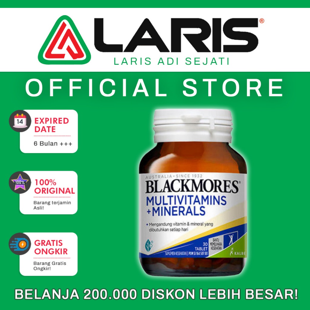Blackmores Multivitamins + Minerals 30's Exp.05/27