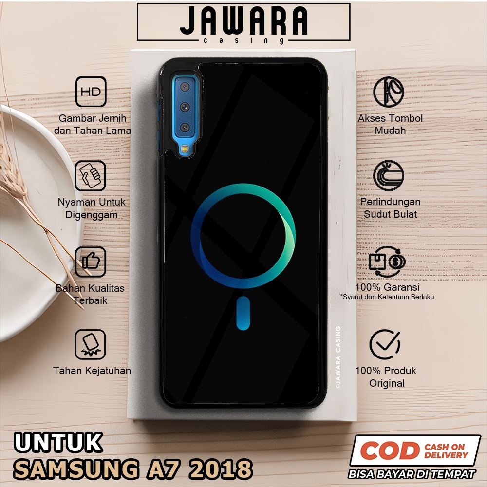 Case Samsung A7 2018 Casing Samsung A7 2018 [MAGS] Premium Case Glossy Case Hp Samsung Jawara Casing