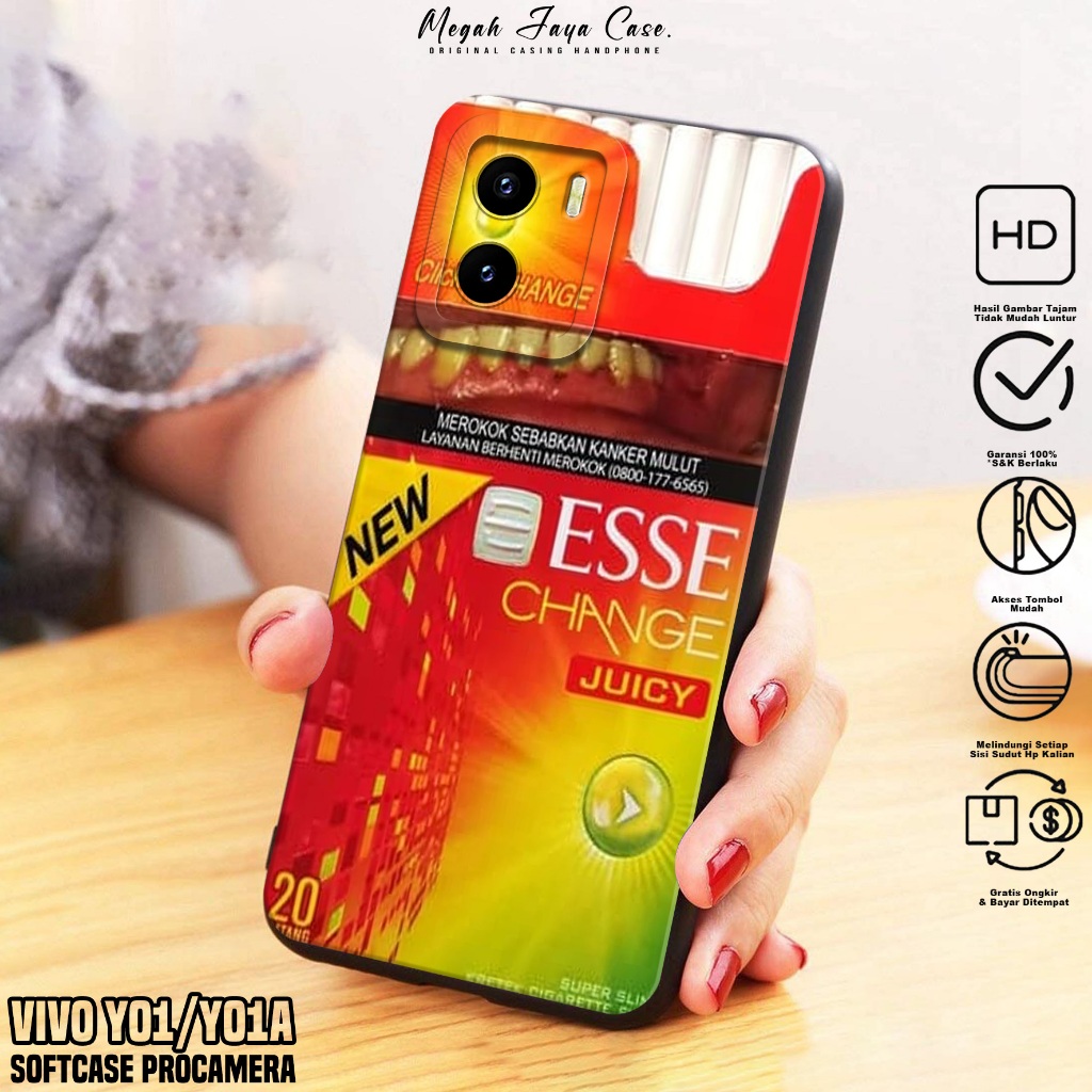 Softcase VIVO Y01 / Y01A - Case Hp VIVO Y01A / Y016 Motif ESS - Casing Hp VIVO Y01 -  Silikon Hp VIV