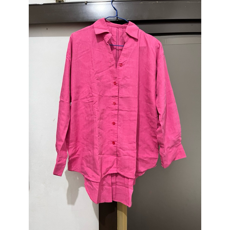 kemeja fuschia