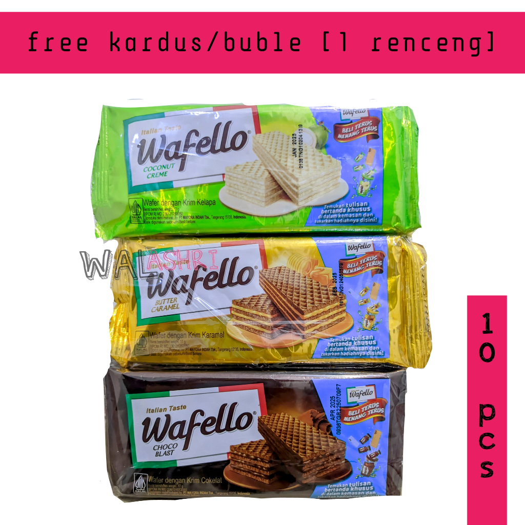 

Roma wafello 1 renceng isi 10 pcs 17 gr