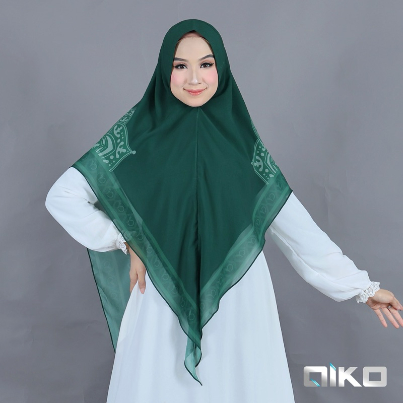 READY KHIMAR PRINTING UKURAN JUMBO 2 LAYER BELAKANG OVAL ORIGINAL AIKO MOTIF 003