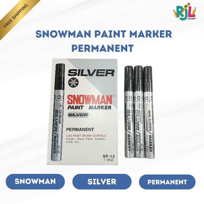 

Snowman Paint Marker | Silver | Permanent