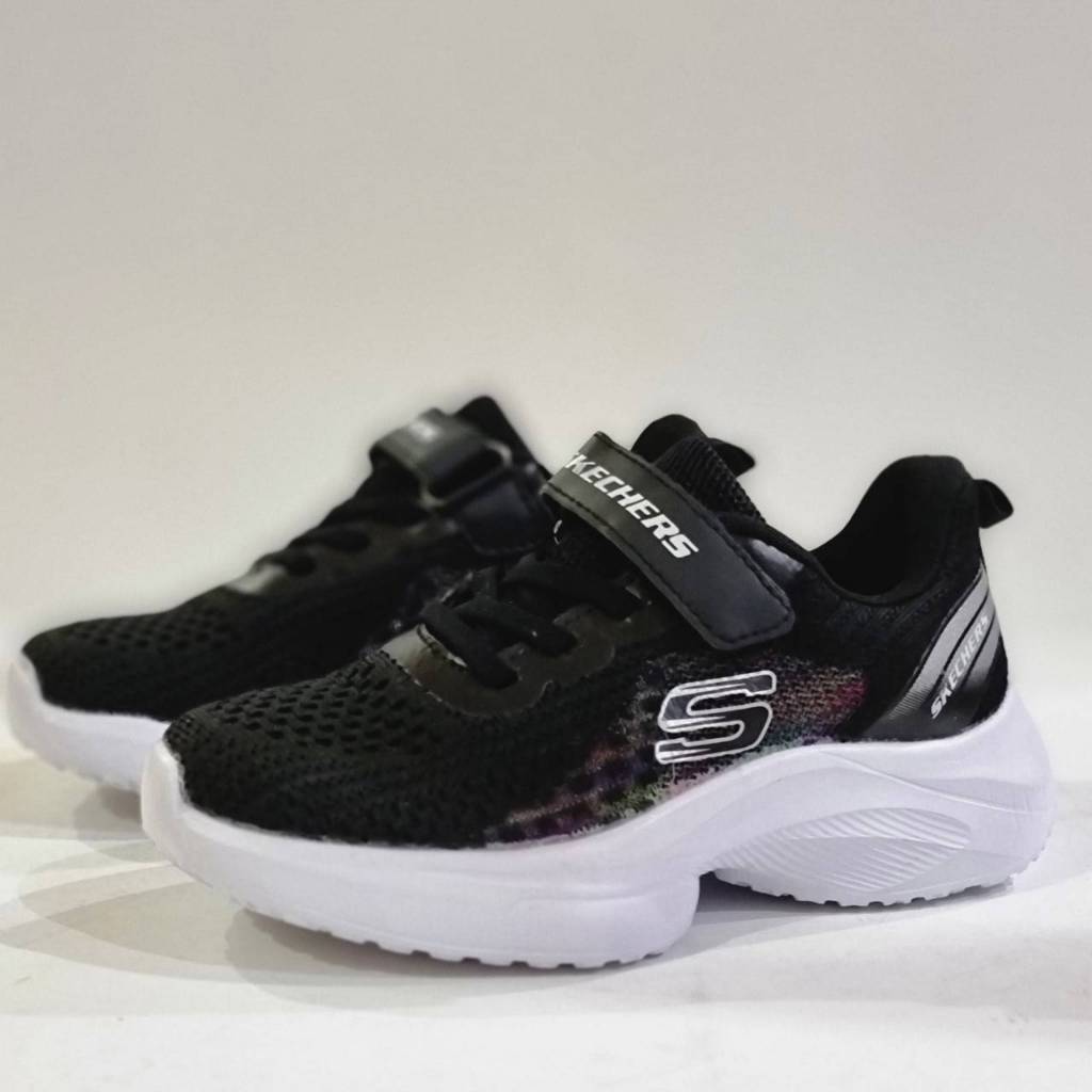SEPATU SEKOLAH ANAK LAKI-LAKI PEREMPUAN SKECHERS PREMIUM HITAM PUTIH