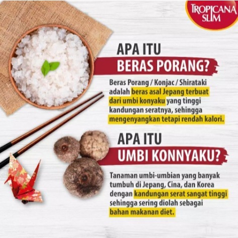 

Tropicana Slim Beras Porang Instan (Konjac Rice) 1kg