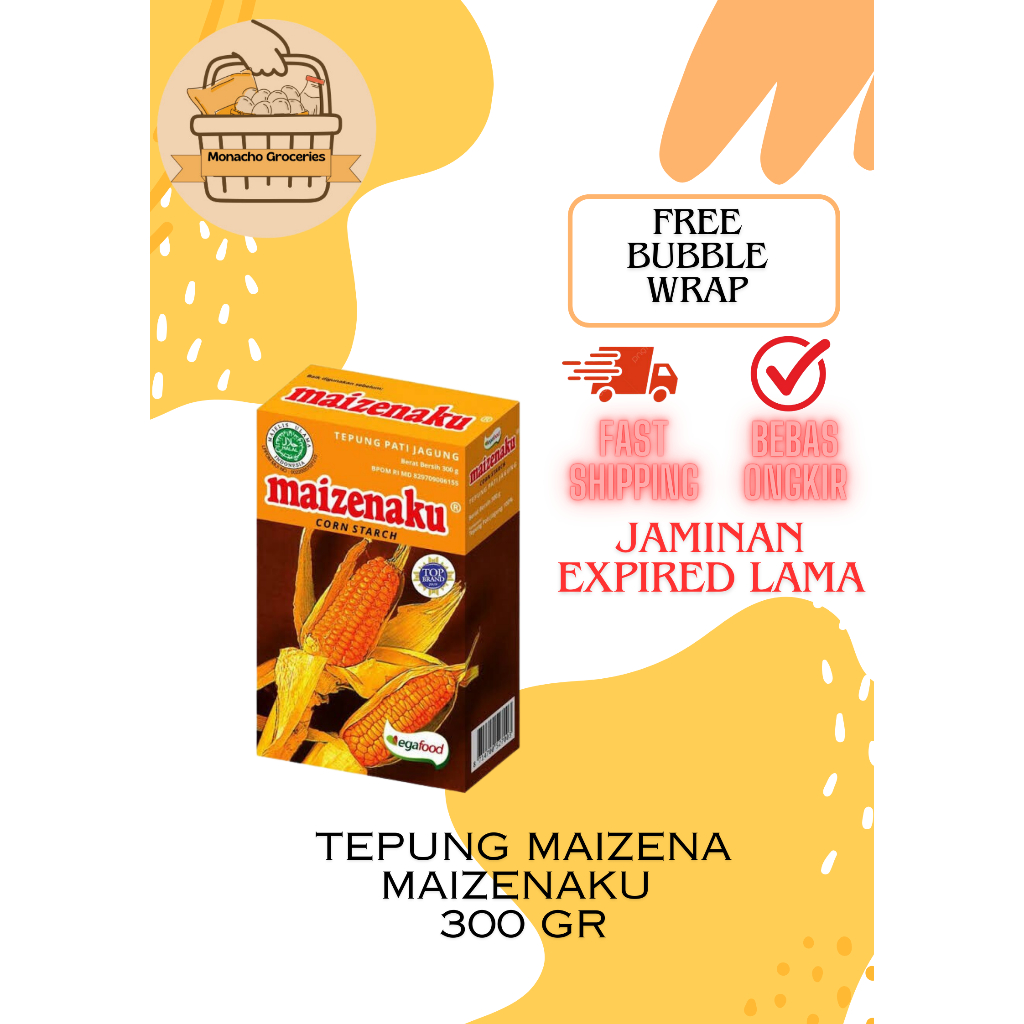 

Tepung Maizena Maizenaku 300 gr / Corn Starch / Tepung Pati Jagung