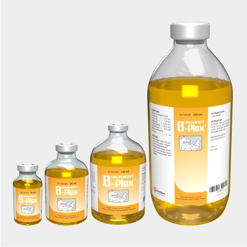 Injekvit B-Plex Vitamin B Kompleks Untuk Unggas Ternak dan Hewan 100ml | 1 Box Isi 12 Botol