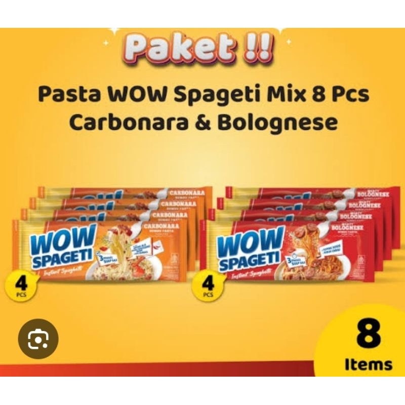 

Mie WOW Spageti Instan Spaghetti 8pcs