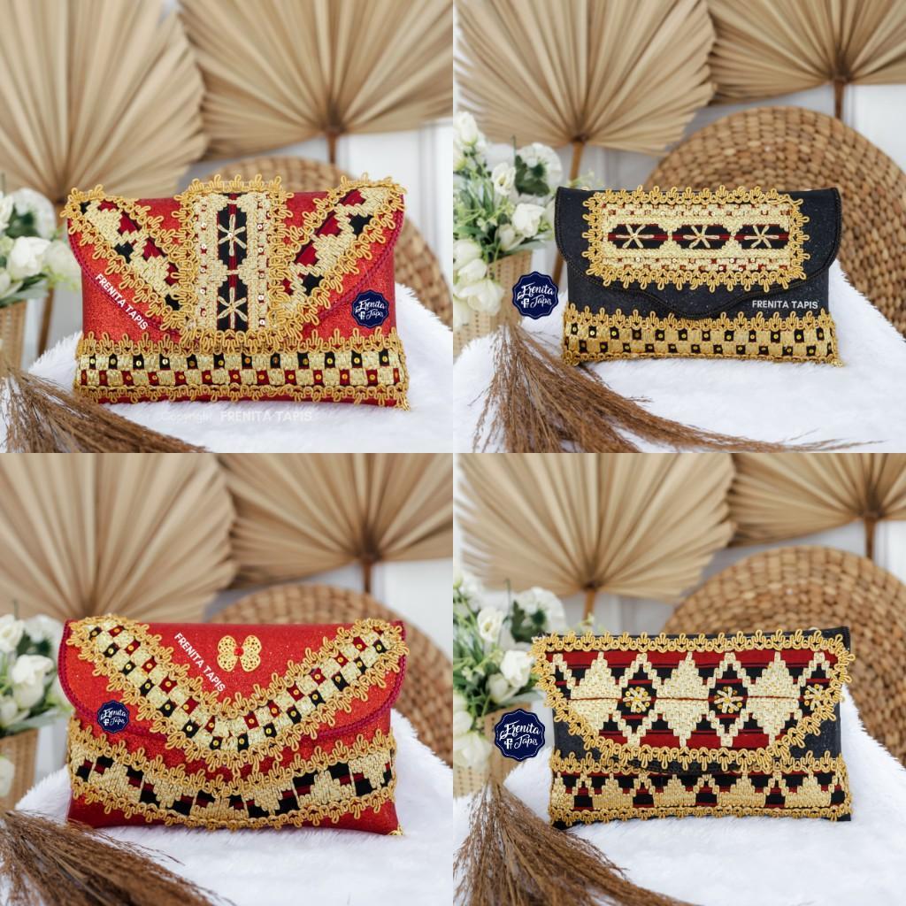TAPIS PRINGSEWU - CLUTCH PESTA / CLUTCH TAPIS / TAS WANITA TAPIS GLITTER KHAS LAMPUNG