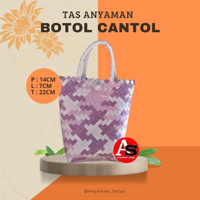 Anyaman Setya/TAS BOTOL CANTOL/Tas sovenir/Tas hampers