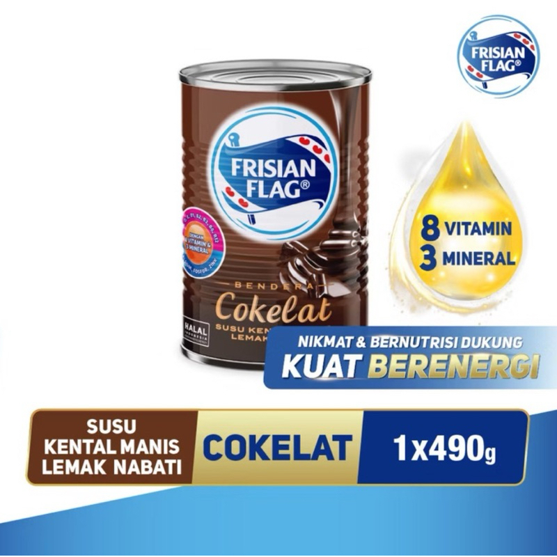 

Frisian Flag Bendera Kental Manis Cokelat Kaleng 490g - 1 pcs
