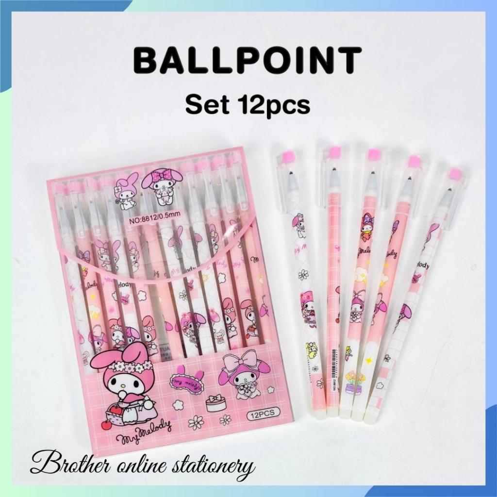 

BOS Pen Gel Gambar 12 pcs Bisa Hapus/Erasable Pen/Balpen Gel/Ballpoint