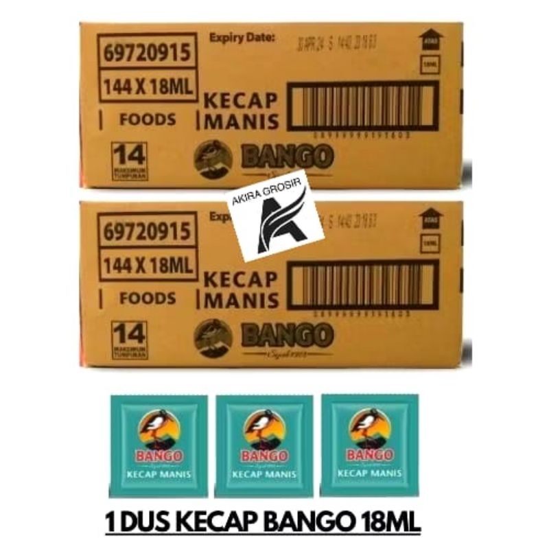 

BANGO kecap manis 20 ml rENCENG ISI(12) SACHET ECERAN 1000/3000 TERMURAH