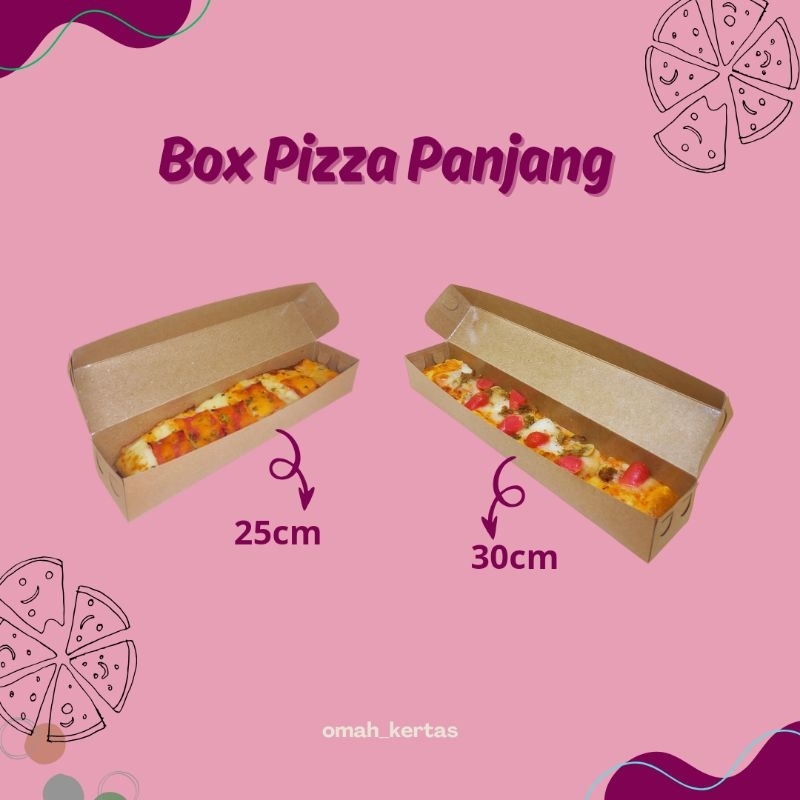 

Box Pizza Panjang 25cm dan 30cm Full Laminasi