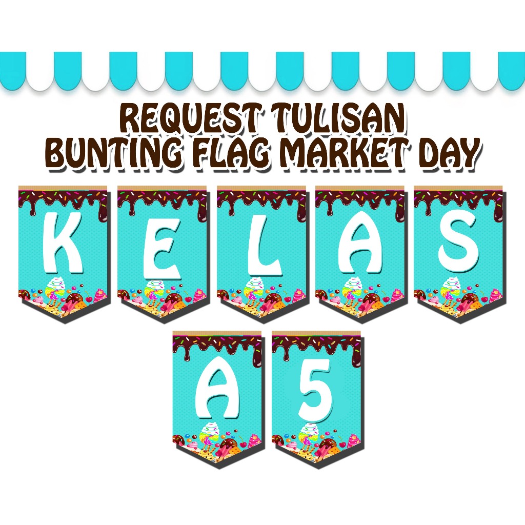 REQUEST TULISAN BANNER TULISAN MARKET DAY SELAMAT DATANG WELCOME DEKORASI ACARA