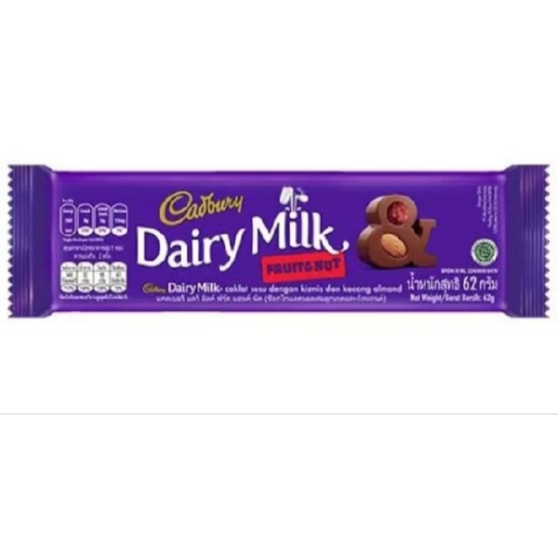 

coklat cadbury fruinut 62gr