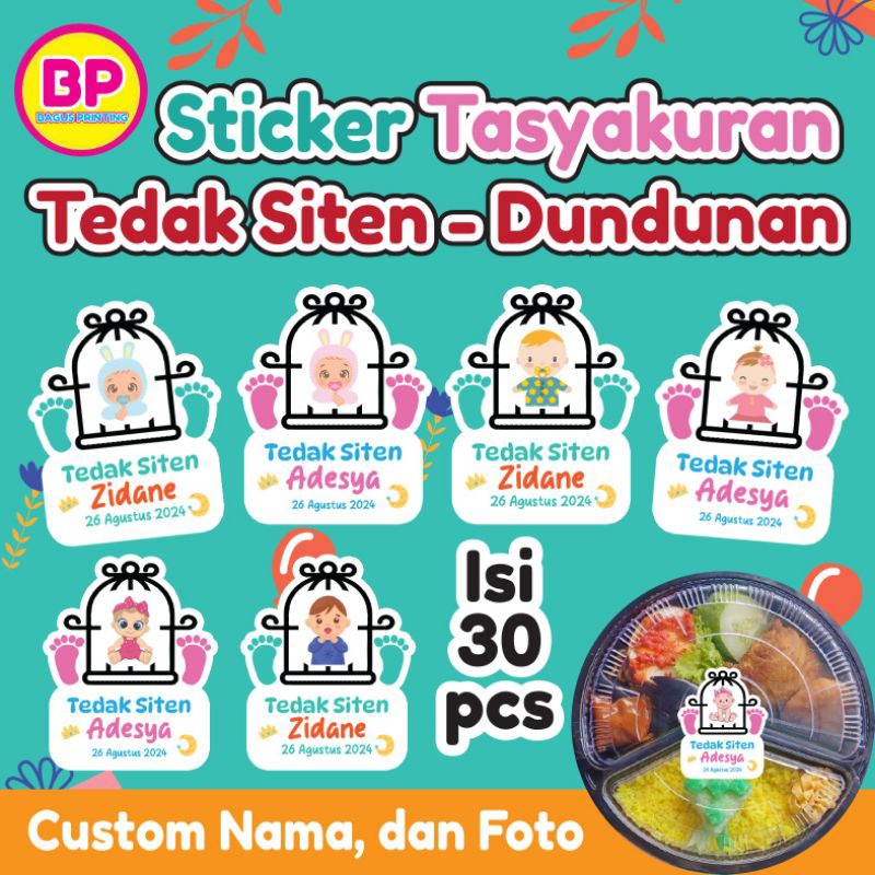 

Isi 30 pcs Sticker Tedak Siten Sticker Karakter Bento Dundunan Sticker Anak souvenir