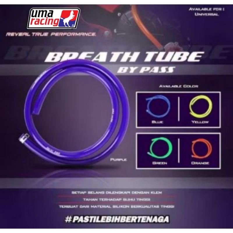 Selang Hawa Selang Tutup Oli Hawa UMA Racing Universal Panjang 1 Meter semua Motor