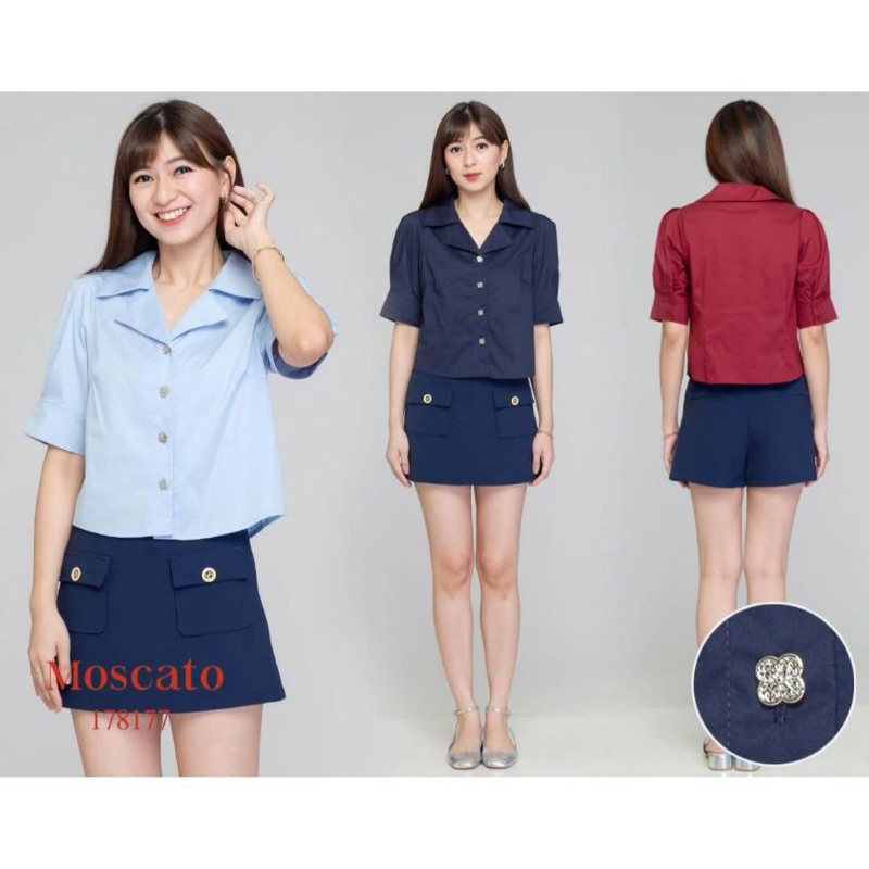 MOSCATO Blouse Maroon Wanita