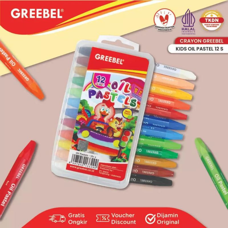 

GREEBEL OIL PASTELS 12 COLOURS