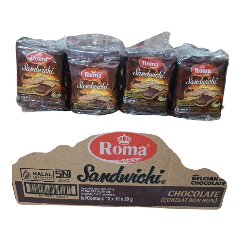 

( 1 RENCENG / 10 SACHET) Roma Sandwichi Cokelat