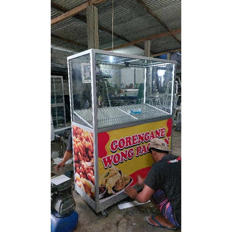 etalase gorengan etalase ramesan etalase warung makan