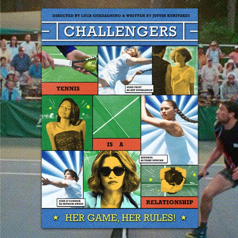 

TRINGCAT - Sticker & Art Print Film Challengers Glitter Laminated | Sticker Laptop | Decorative Sticker | Fan Merch Movie