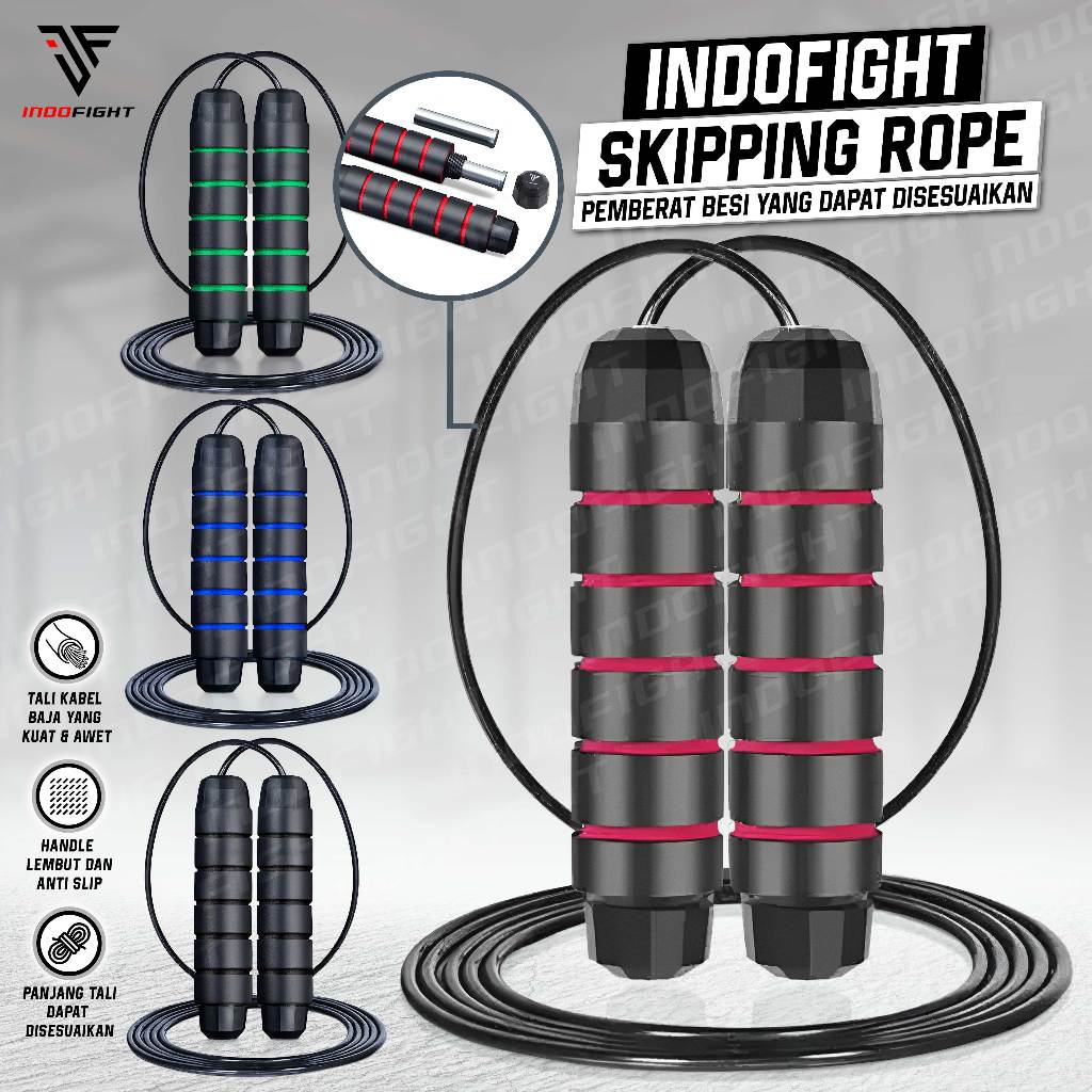 Skiping Olahraga Lompat Tali Skipping Rope Indofight Skipping Jump Tali Skipping Olahraga Dewasa Ski