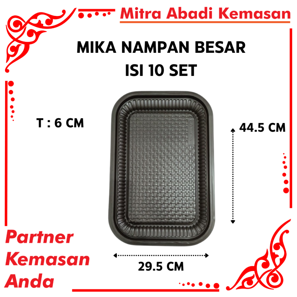 MIKA NAMPAN ISI 10 PCS | MIKA NAMPAN BESAR 3522 | MMP NAMPAN BESAR