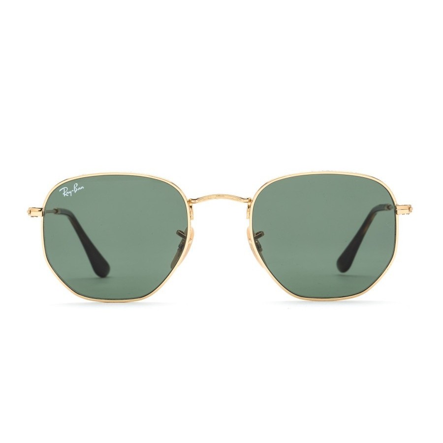 KACAMATA RAYBAN HEXAGONAL RB 3548N 001 51 GOLD LENS GREEN ORIGINAL