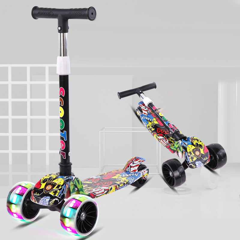 Skuter Otoped Anak Dilipat Roda 3 / Skuter Anak Dilipat Injak / Mainan Outdoor Kickboard Scooter