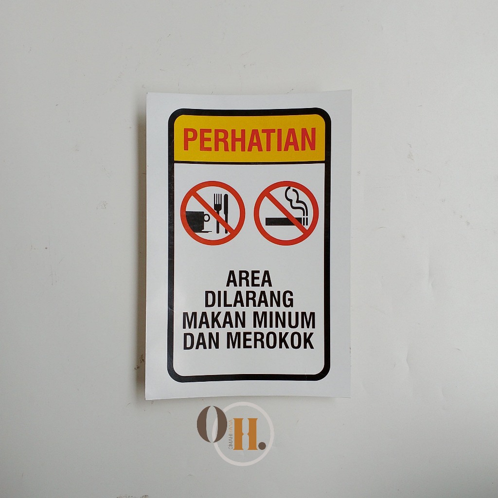 

Stiker Dilarang Makan Minum atau Merokok - No Smoking - Stiker Vinyl