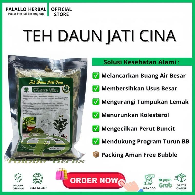 

Teh Daun Jati Cina Herbal Kencono Sari 40gr Teh Pelangsing Alami Untuk Detox dan Melancarkan BAB