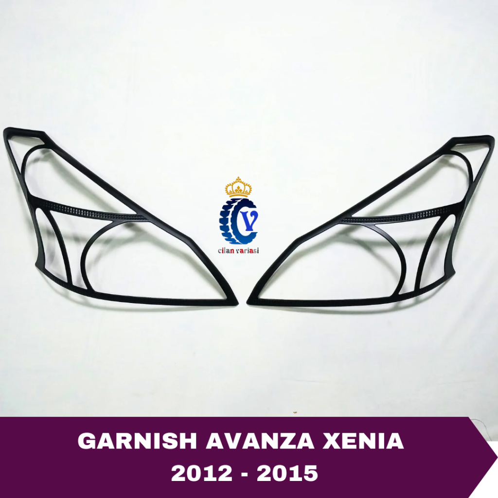 Garnish Cover Lampu Depan Mobil Avanza Xenia 2012 - 2015 Hitam