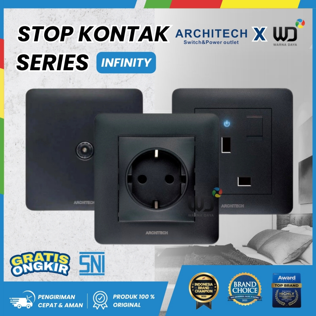 ARCHITECH INFINITY A63 STOP KONTAK - BLACK