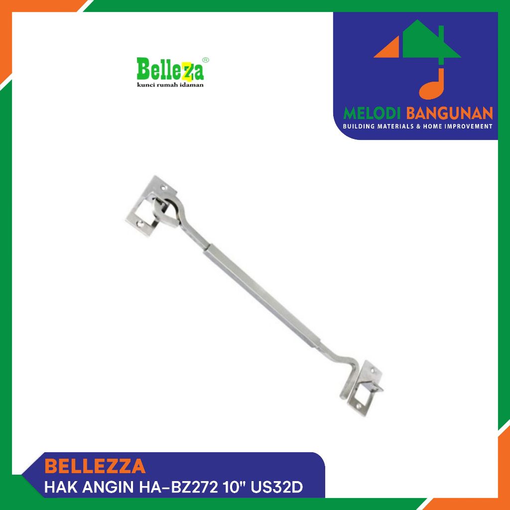 Bellezza - Hak Angin Pengait + Penahan + Cantolan Jendela Ha Bz272 10 In