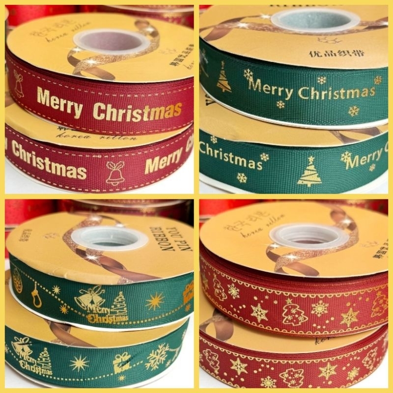 

1 Yard - 2.5 cm | Pita Natal • Pita Merry Christmas