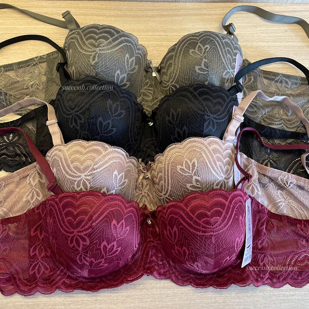 Push Up Bra / BH Perempuan Wanita Jumbo Besar, Cup C, Ketebalan Busa Tipis, Model Fashion Kawat, Mot