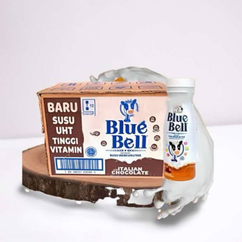 

blue bell susu UHT coklat siap minum 200 ml, isi 12 botol dari mayora