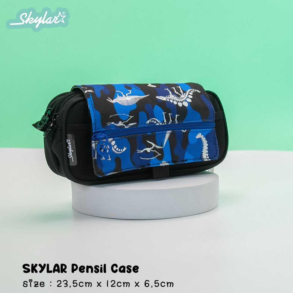 

gk SKYLAR PENCIL CASE FLAP tempat pencil anak 2 seleting SKPP