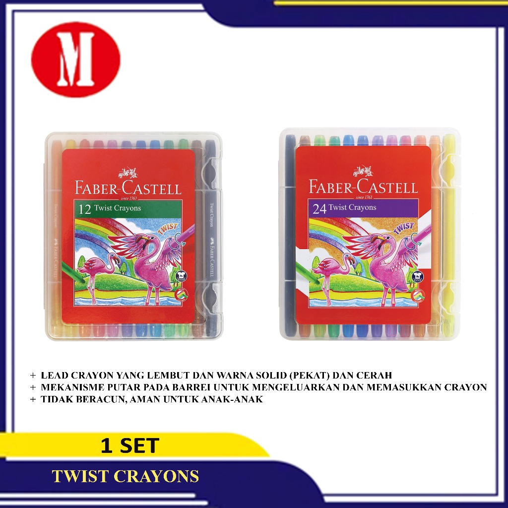 

Twist Crayon / Crayon Putar Faber Castell 12 & 24